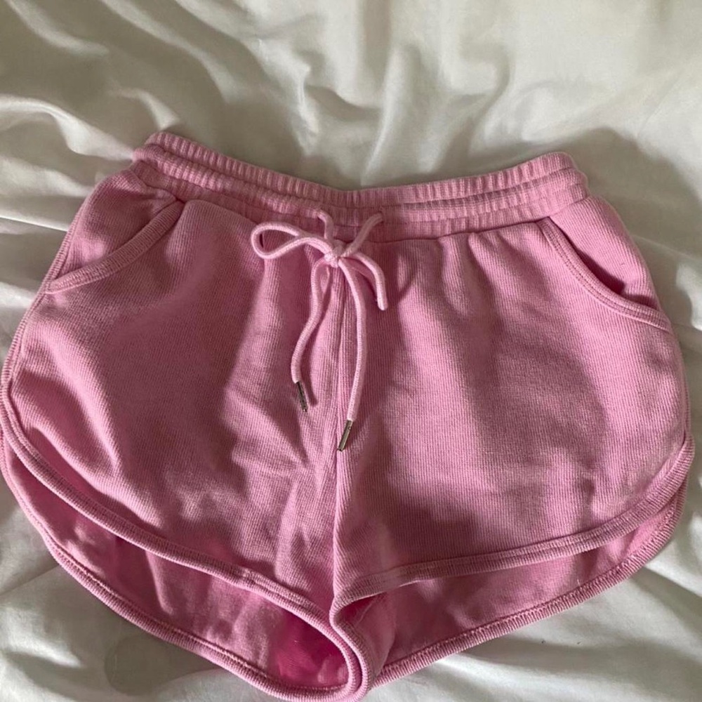 Pink High Rise Dolphin Shorts